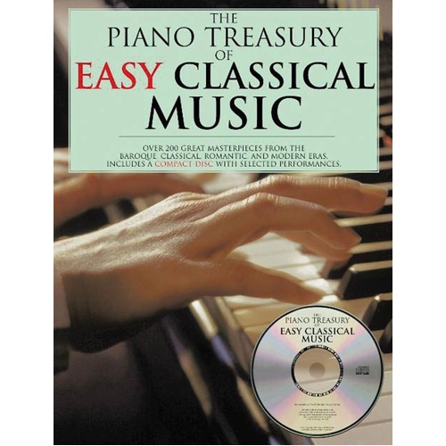 Piano Treasury Of Easy Classical Music Softcover Book/CD