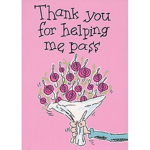 Thank You For Helping Me Pass Gift Card