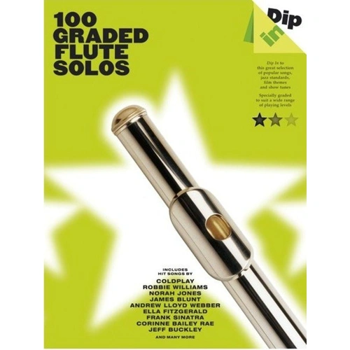 Dip In 100 Graded Flute Solos Music Book by Wise Publications