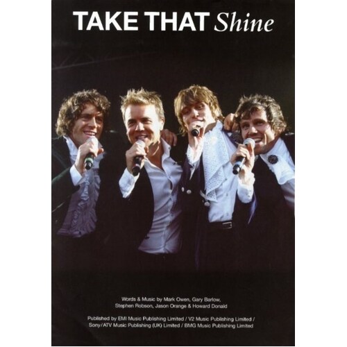 Take That - Shine PVG S/S (Sheet Music) Book