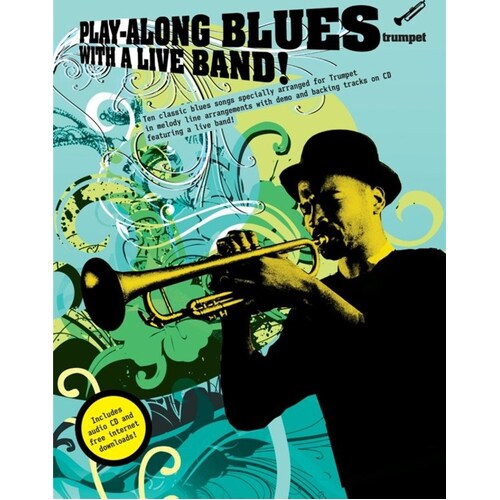 Play-Along Blues With A Live Band! Trumpet Softcover Book/CD