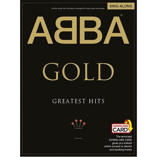 ABBA - Gold Greatest Hits Sing-Along PVG Book with Audio Download