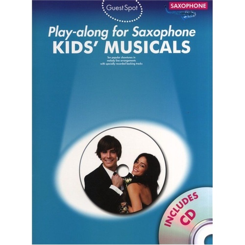 Guest Spot Kids Musicals Alto Saxophone BK/CD