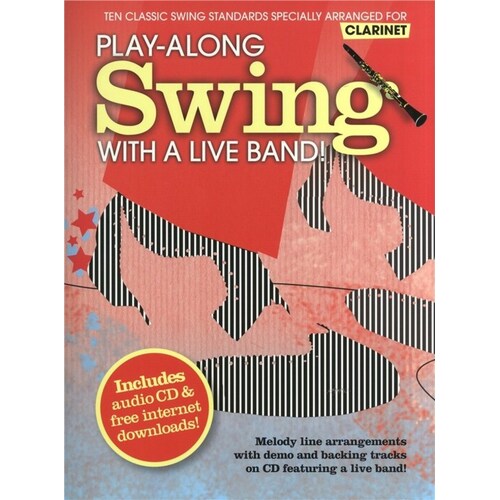 Play-Along Swing With A Live Band Clarinet Softcover Book/CD