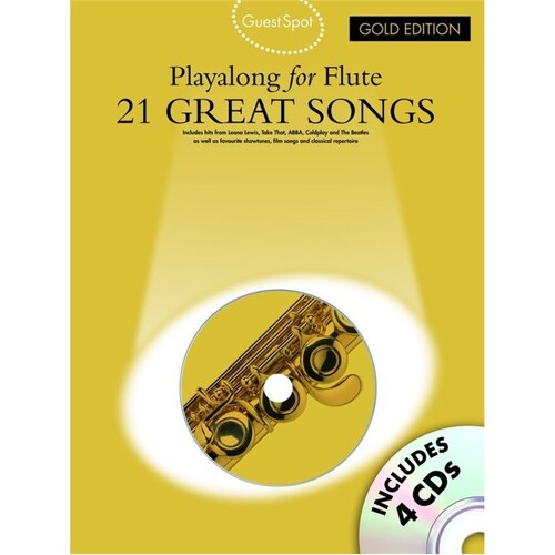 Guest Spot Gold Flute Book/4CDs (Softcover Book/CD)