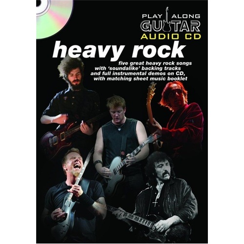 Play Along Guitar Heavy Rock Booklet and CD