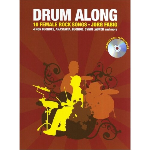 Drum Along 10 Female Rock Songs Softcover Book/CD