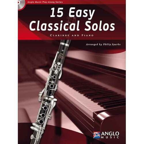 15 Easy Classical Solos Clarinet Softcover Book/CD