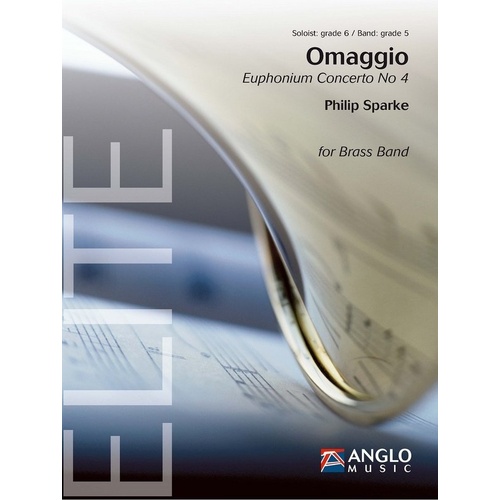 Omaggio Euphonium Concerto No. 4 by Philip Sparke for Brass Band BB5 SC/PTS