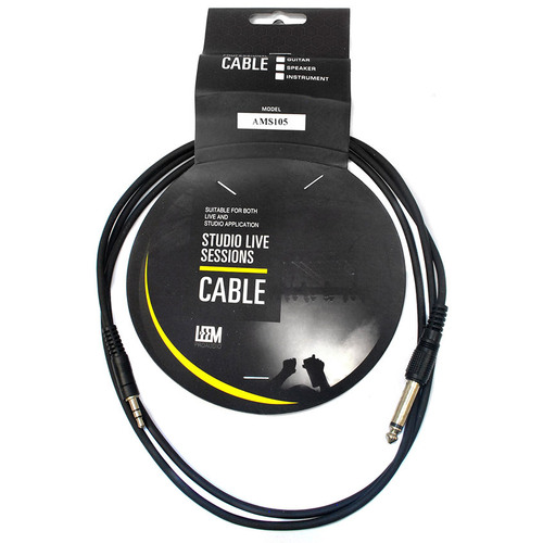 Leem 5ft Interconnect Cable 3.5mm TRS to 1/4" TS