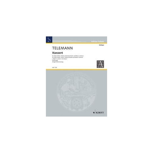 Telemann Concerto in C Minor TWV 51:c1 for Oboe and Piano, Schott Music, 20 Pages