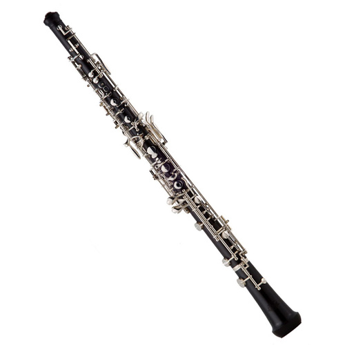 J.Michael OB2200 Semi-Automatic Oboe in C with Matt Finish, Ebony Wood Body, Silver Plated Keys, Wooden Case & Carrying Bag