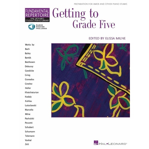 Getting to Grade Five Piano Book by Elissa Milne, Hal Leonard, 76 Pages
