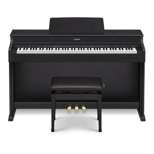 Casio AP470 Celviano 88-Note Black Digital Piano with Multi-dimensional Morphing AiR Sound Source and 22 Instrument Sounds
