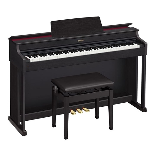 Casio AP-470 White Digital Piano with Tri-Sensor Keyboard, 22 Tones, Audio Recording, MIDI, and Adjustable Height Bench
