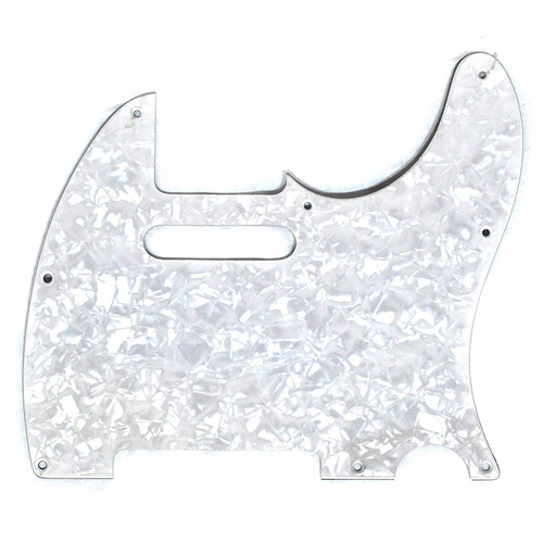 Gotoh 3-Ply TL-Style Electric Guitar Pickguard in White Pearl (Pk-1)
