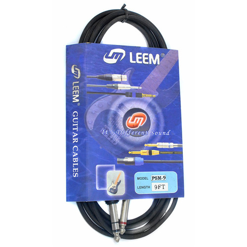 Leem 10ft Interconnect Cable 1/4" TRS to 1/4" TS