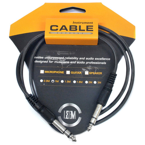Leem 3ft Interconnect Cable with 1/4" TRS Plugs