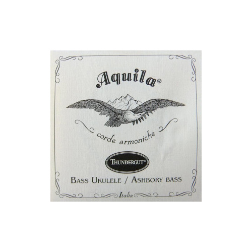 Aquila Thundergut 4-String Bass Ukulele String Set, GDAE Tuning, Yellow Brown, Designed for Kala U-Bass & Ashbory Basses