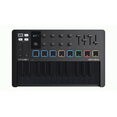 Arturia MiniLab 3 25-Key MIDI Controller - Deep Black