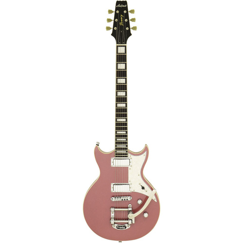Aria 212-MK2 Bowery Semi-Hollow Electric Guitar Cadillac Pink