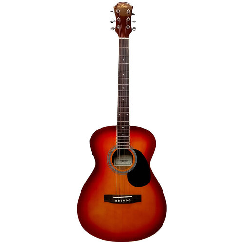 Aria AFN-15 Prodigy Series AC/EL Folk Body Guitar in Cherry Sunburst