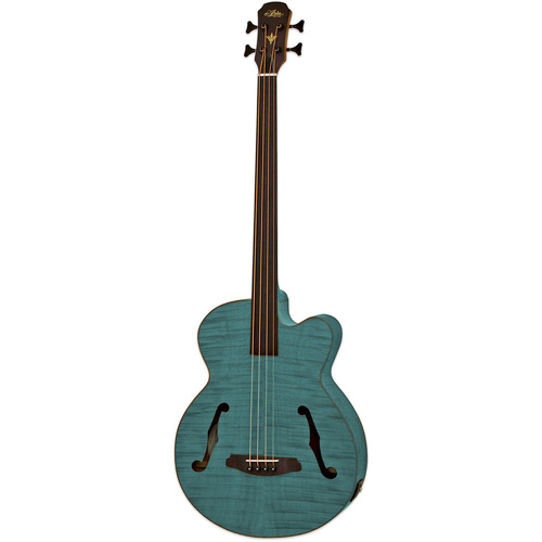 Aria FEB-F2/FL Elecord Fretless Acoustic/Electric Bass Guitar Stained Green