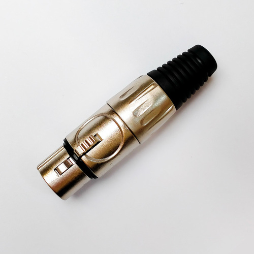 Leem Female XLR Cable Connector Heavy Duty Nickel (Pk-1)