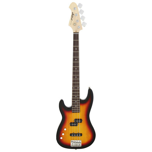 Aria STB-PJ Left Handed Electric Bass Guitar 3-Tone Sunburst