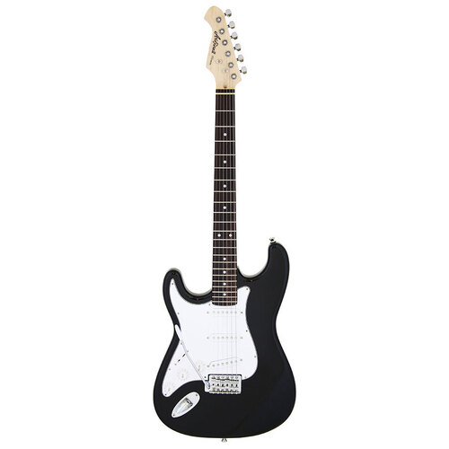 Aria STG-003 Left Handed Solid Body Electric Guitar Black