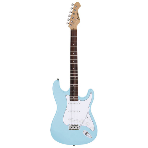 Aria STG-003 Electric Guitar Sonic Blue, Solid Body, Basswood Body, Maple Neck, Rosewood Fingerboard, 3 Single Coil Pickups