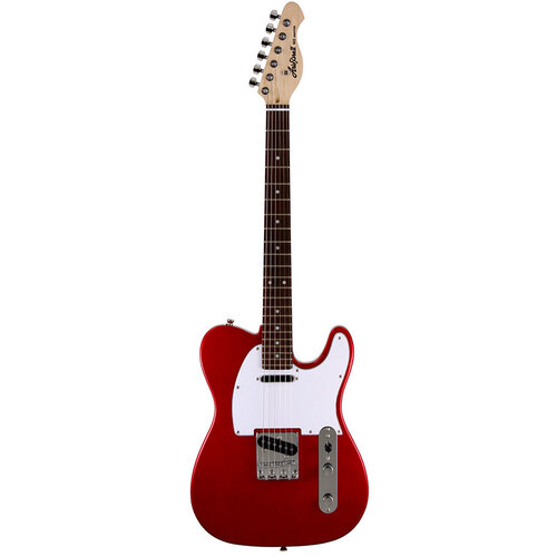 Aria Pro II TEG-Series Electric Guitar in Candy Apple Red with White Pickguard