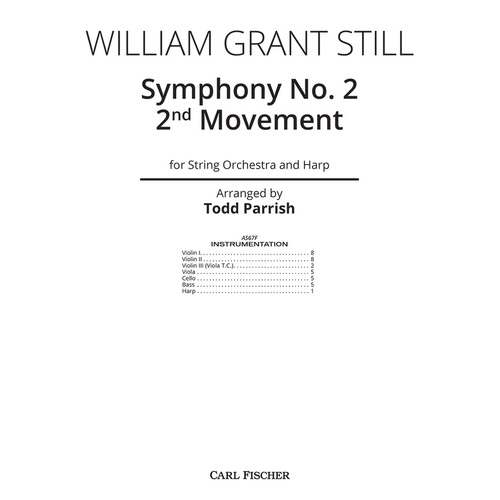 Still - Symphony No 2 2Nd Mvt So/Harp Full Score Score