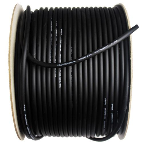 Leem 100m Bulk Guitar Instrument Cable, 0.08mm CU x 60, Braided Shield, Shielded Coverage, 6.5mm Outer Dimensions
