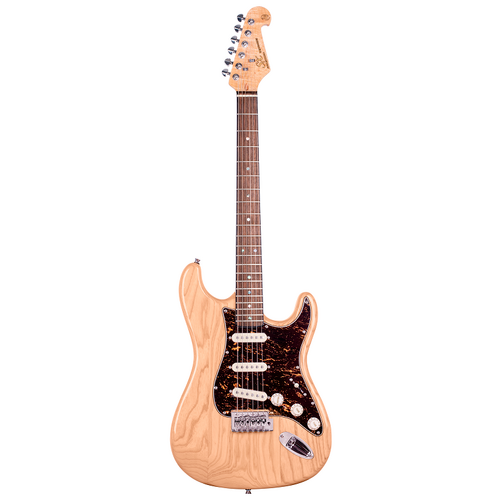 SX American Ash Series 4/4 Electric Guitar Natural Satin Finish with Gig Bag