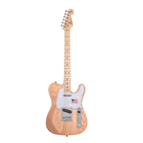 Essex TL Style Electric Guitar S-S Natural Satin Ash Series