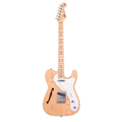 Essex TL Thin Line Style Electric Guitar S-S Natural Gloss Swamp Ash