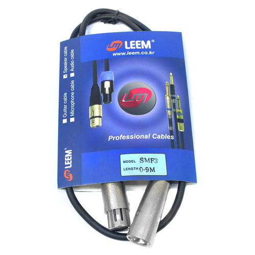 Leem 3ft XLR Male to XLR Female Speaker Cable