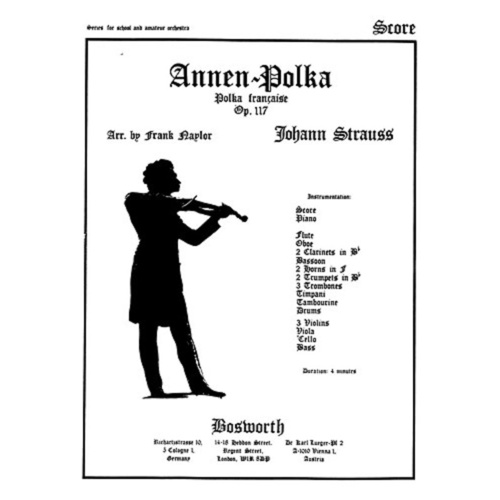 Strauss - Annen Polka Orchestra Score/Parts
