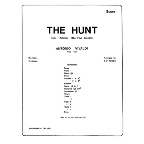 Vivaldi - The Hunt From Autumn Orchestra Score/Parts