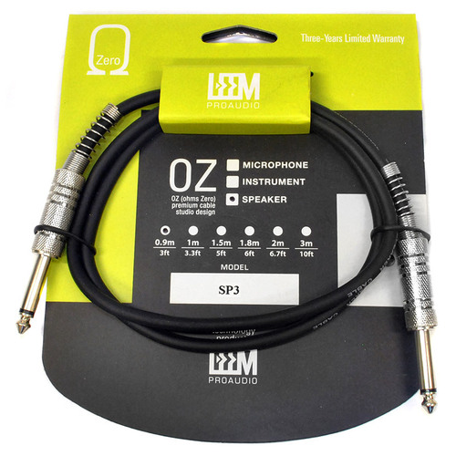 Leem 3ft Speaker Cable (1/4" Straight TS - 1/4" Straight TS)