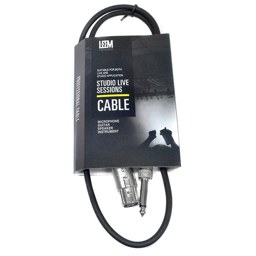 Leem 3ft Speaker Cable 1/4" Straight TS to XLR Female Connector