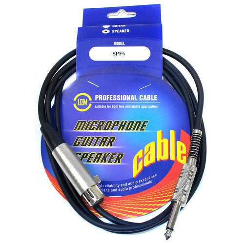 Leem 6ft Speaker Cable 1/4" Straight TS to XLR Female Connector