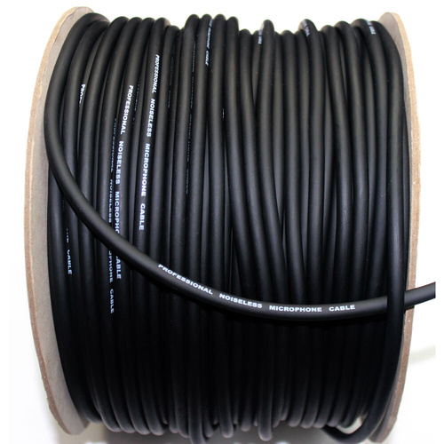Leem 100m Microphone Cable, 0.12mm CU x 20, Double Conductor, Braided Shield, Shielded Coverage, 6.3mm Diameter