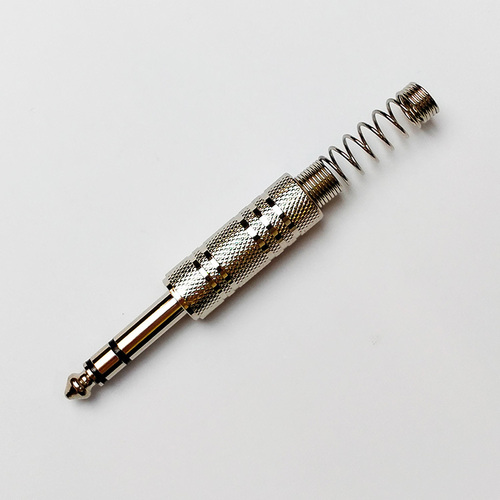 Leem 1/4" Metal Stereo Cable Jack Plug with Flexible Boot - 1pk