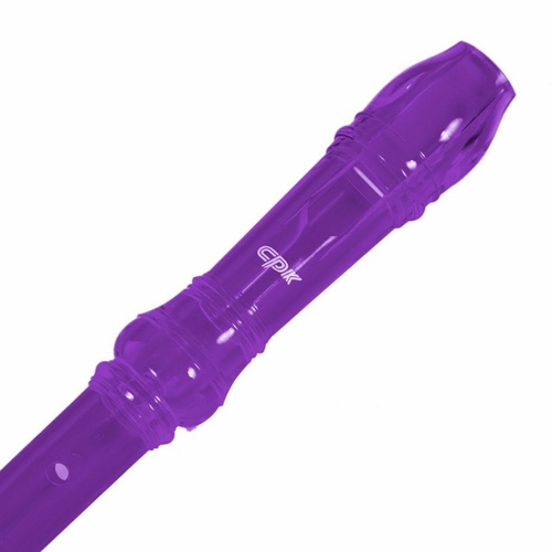 Purple Plastic Descant Recorder for School Clear Bag & Rod *NEW*