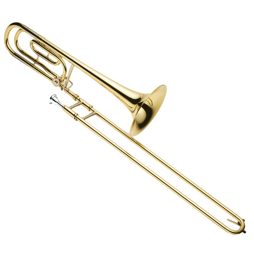 J.Michael TB550M Tenor Bass Trombone (Bb/F) Clear Lacquer Finish with Semi-Hard Case