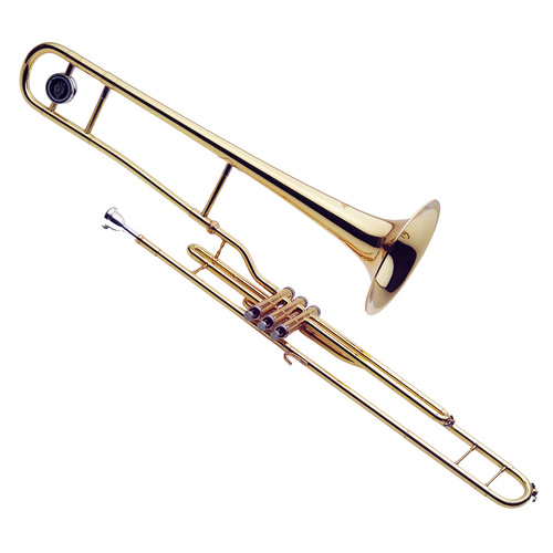 J.Michael TB600V Bb Valve Trombone with Clear Lacquer Finish and Semi-Hard Carrying Case