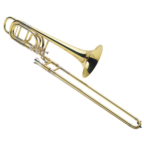 J.Michael TB900 Bass Trombone Bb/F/G/Eb & Bb/F/Gb/D Clear Lacquer Finish with Semi-hard Carrying Case