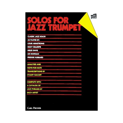 Solos for Jazz Trumpet by Carl Fischer, 56 Pages
